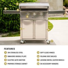 28" Griddle with Cabinet