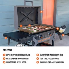 28" Griddle with Hood